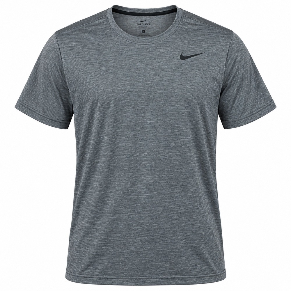 Nike Mens Dri-FIT T-Shirt XL Polyester Gray Heathered Athletic Performance